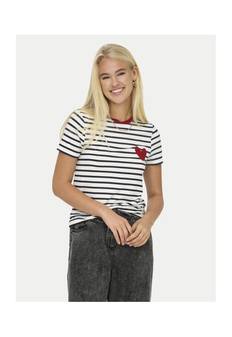 Tricou dama - model dungi - alb - viscoza/elastan