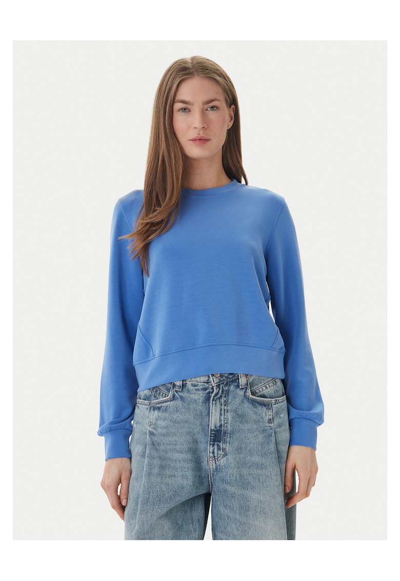 Bluza dama - albastru - 55% modal - 40% poliester - 5% elastan