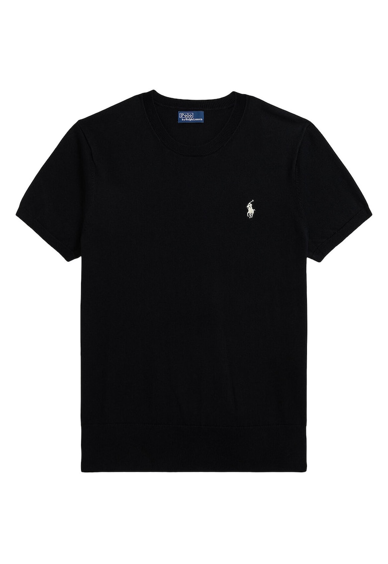 Tricou dama - slim fit - negru - bumbac/nylon/elastan