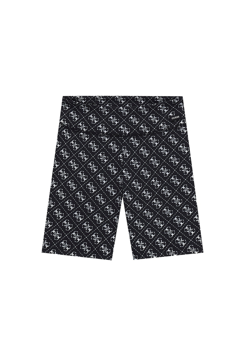Pantaloni scurti copii - slim fit - alb/negru - poliester