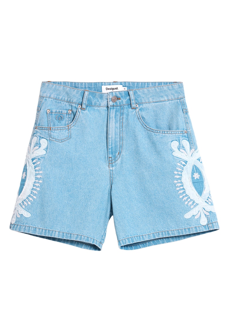 Pantaloni scurți denim pentru femei - Albastru