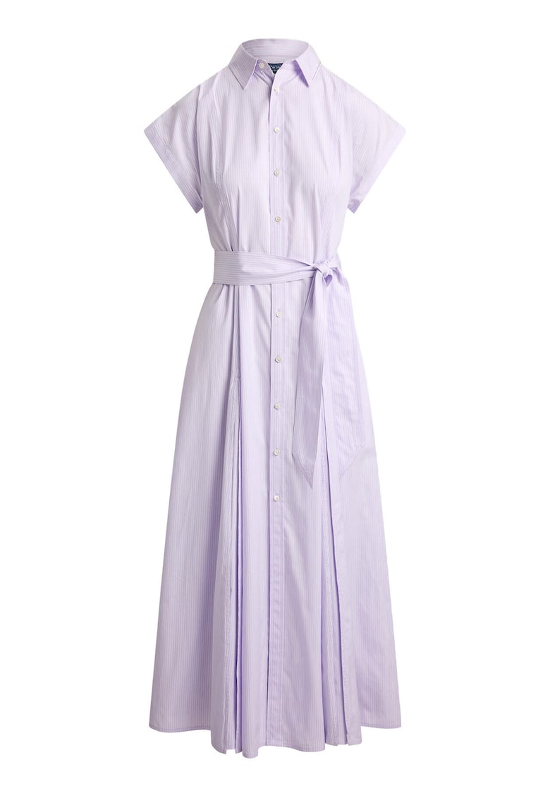 Rochie camasa - bumbac - dungi - violet