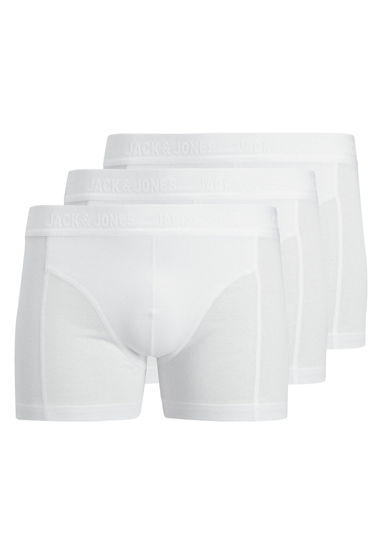 Set 3 perechi boxeri barbati - bumbac organic - alb