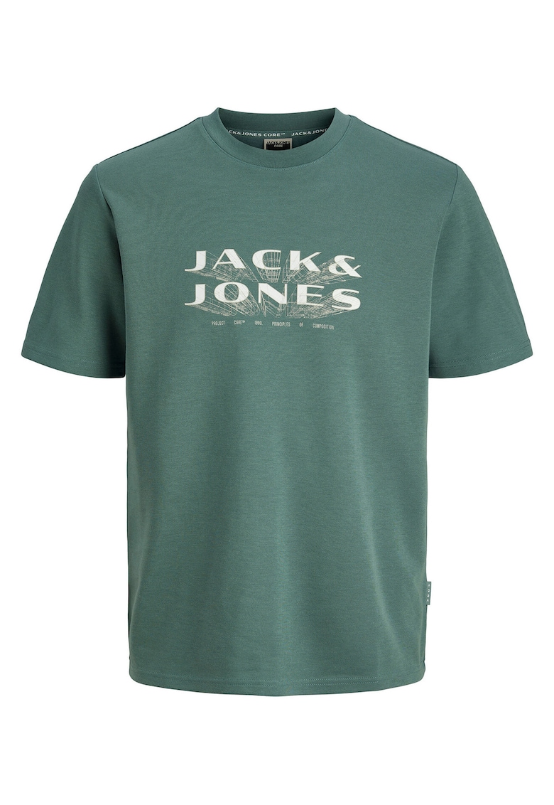 Tricou barbati - verde - poliester reciclat si bumbac