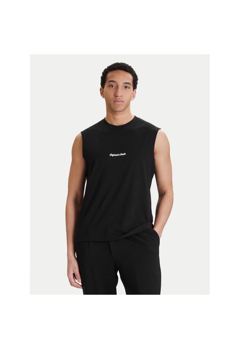 Maiou sport barbati - bumbac - negru -