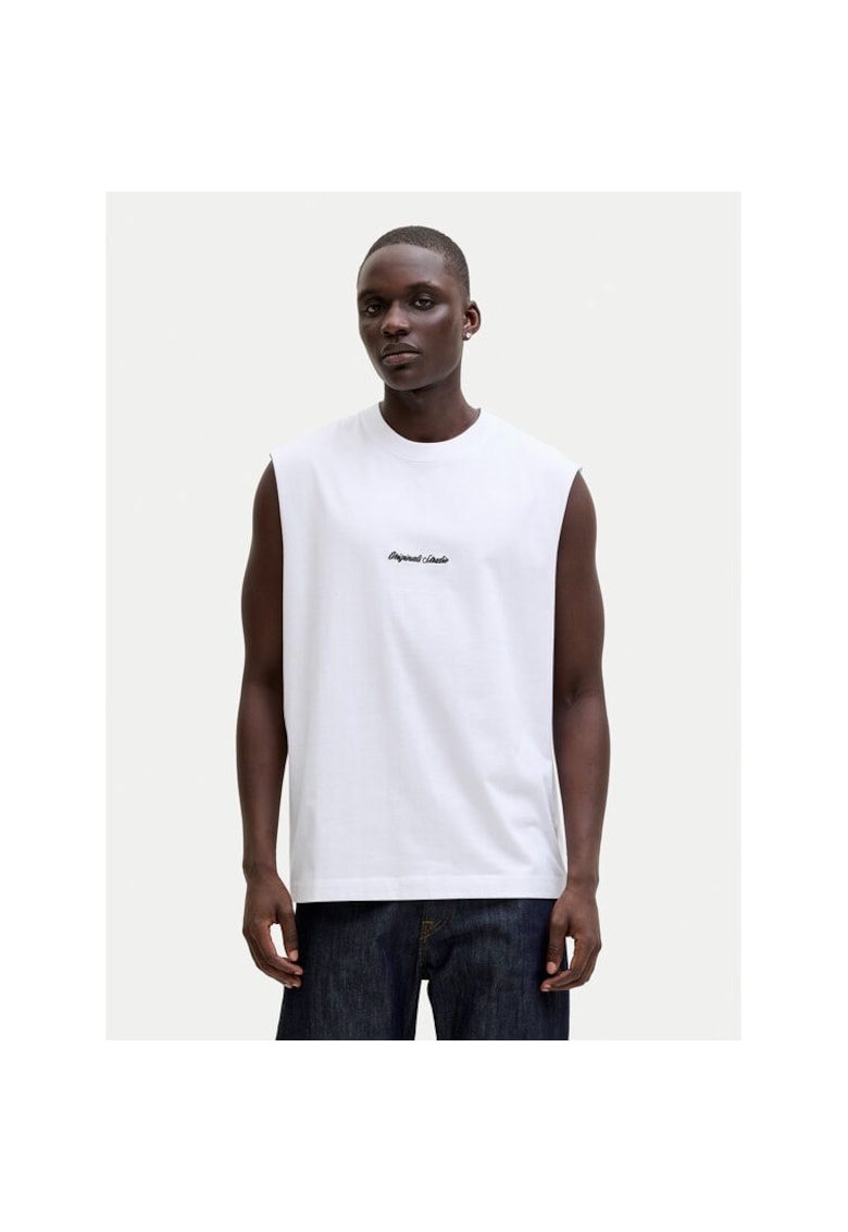 Maiou Barbati - jack jones - Bumbac - 2XL INTL - Alb -