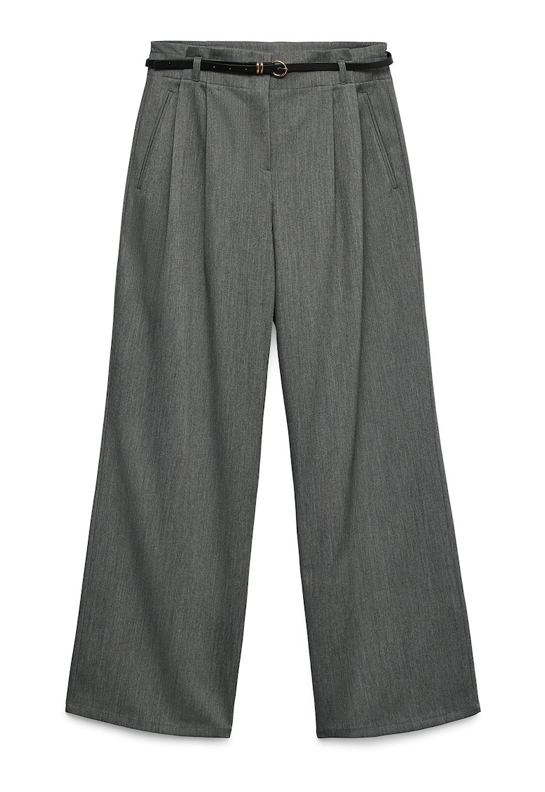 Pantaloni dama - gri - 72% poliester - 25% viscoza