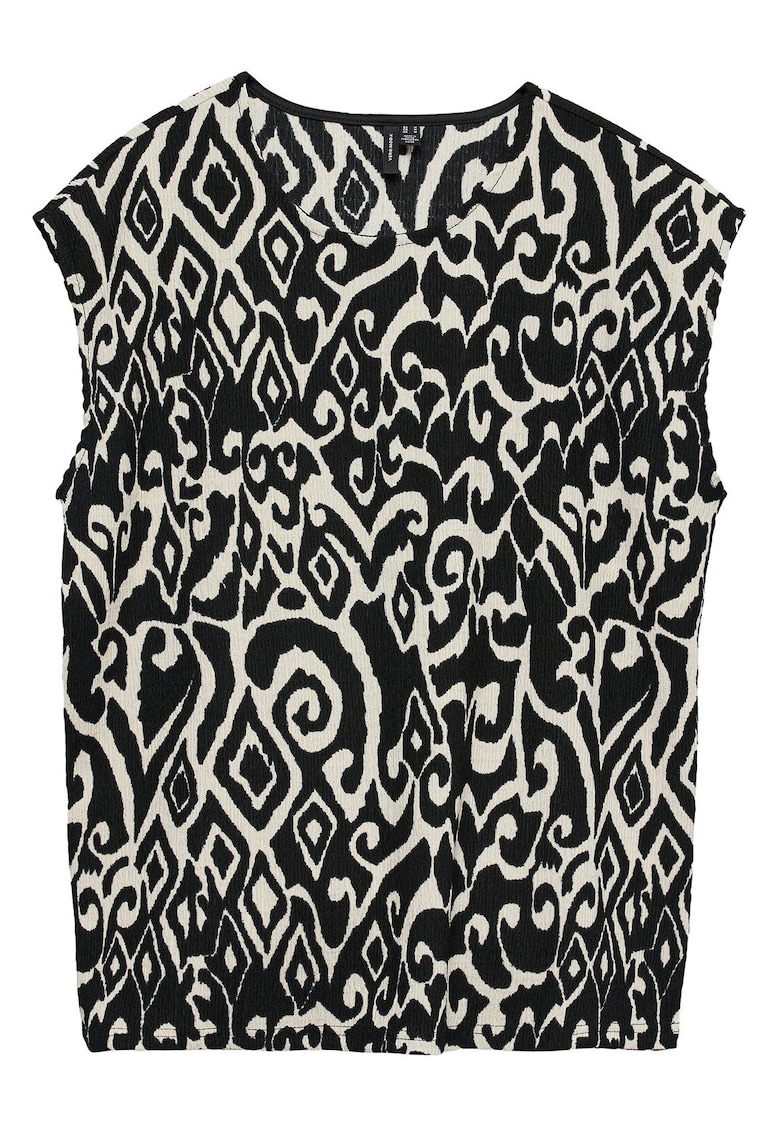 Bluza dama din poliester reciclat - Alb/Negru