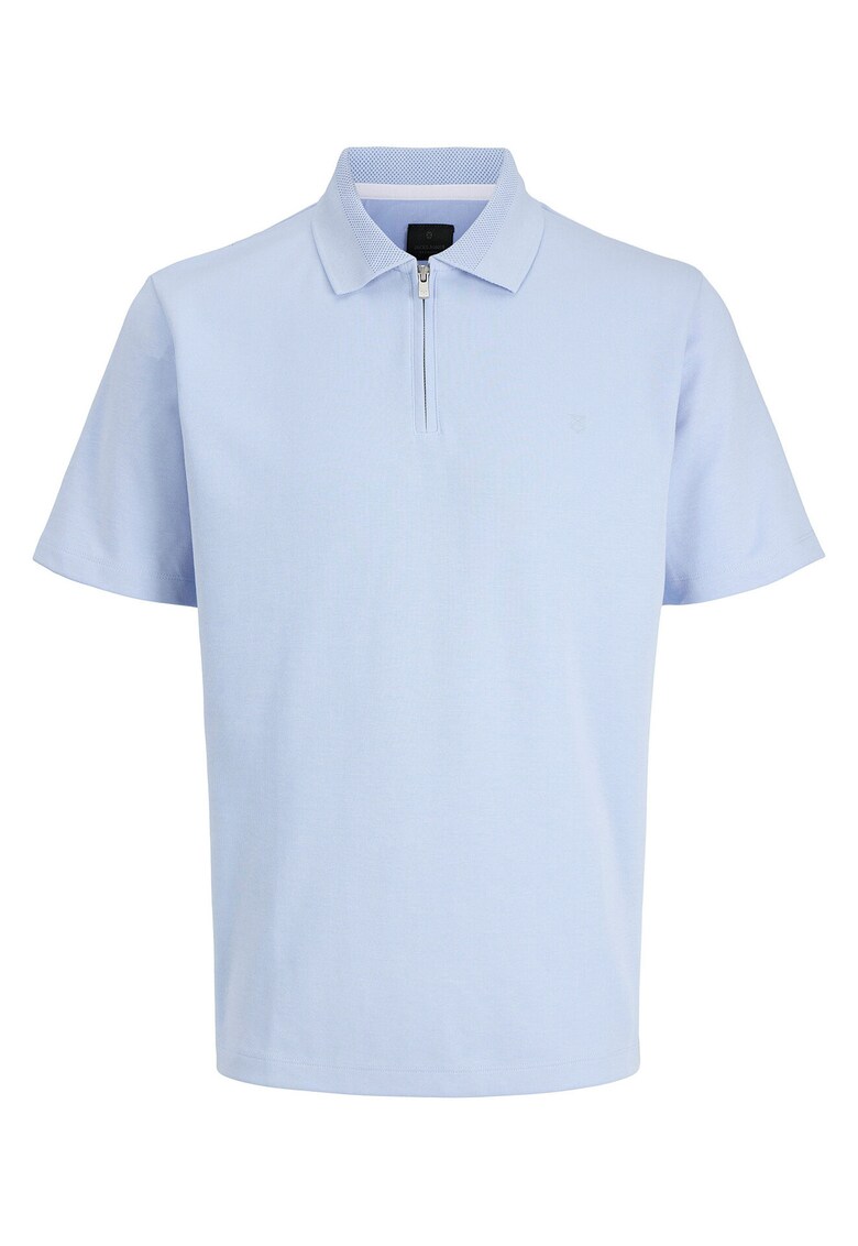 Tricou barbati - albastru - poliester reciclat/bumbac organic/elastan