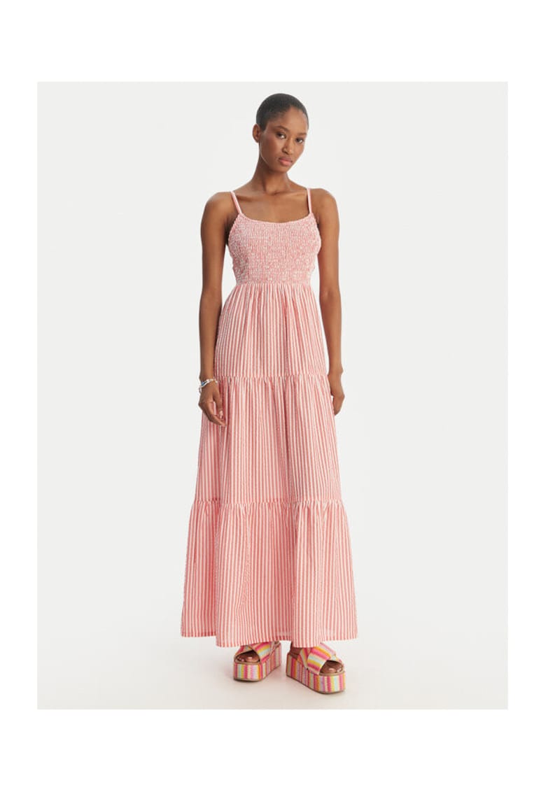 Rochie de vara cu dungi roz - Roz