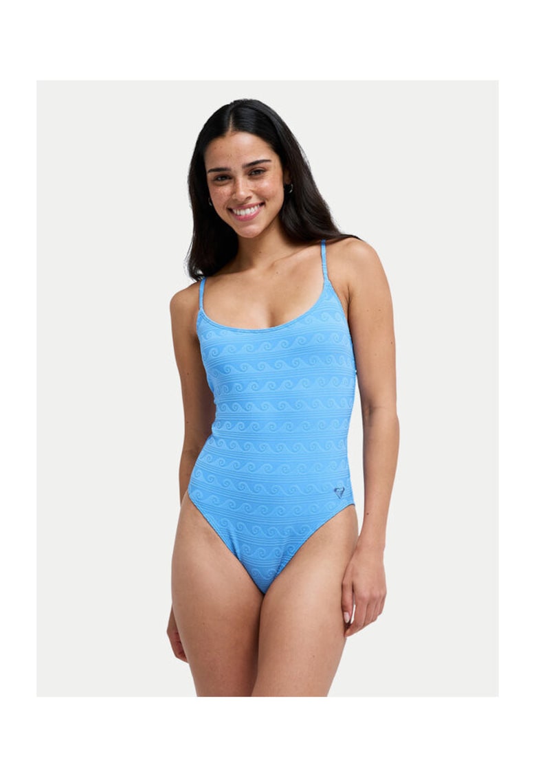Costum de baie dama - albastru - poliester - elastan