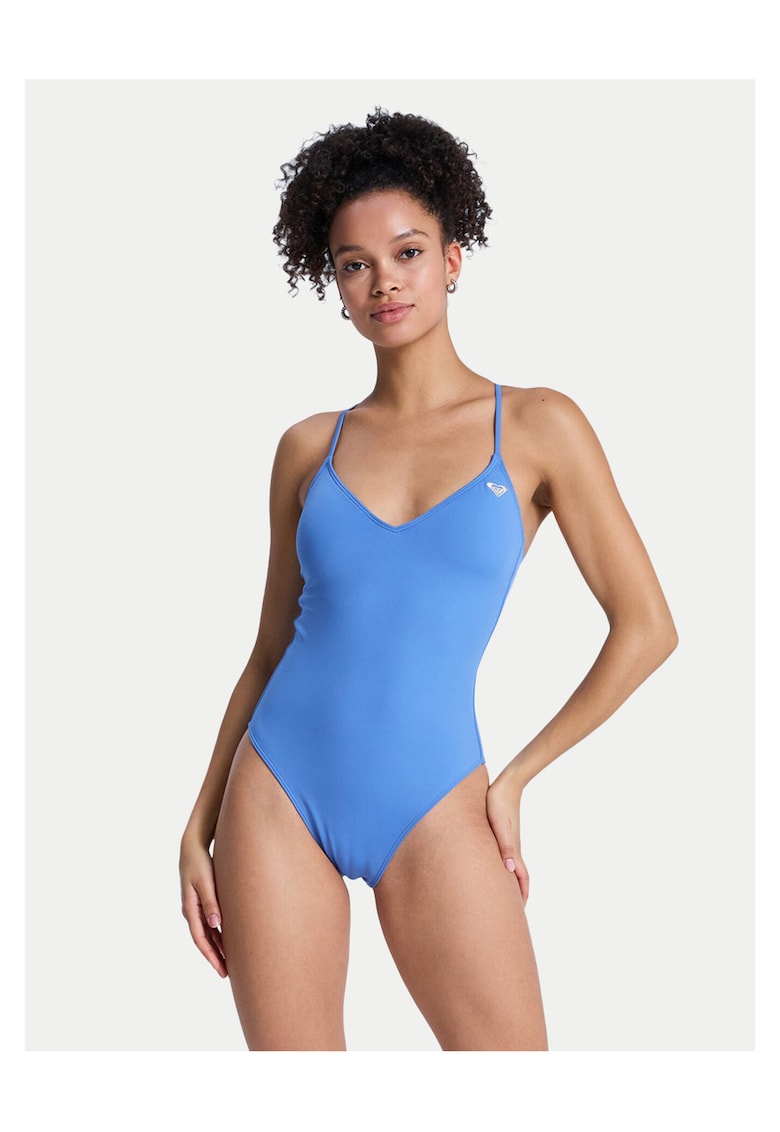 Costum de baie dama - albastru deschis - poliester - elastan