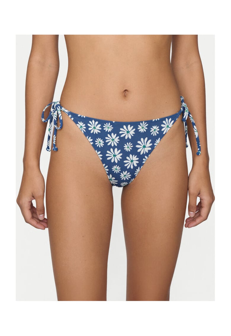 Slip de baie Femeie - floral - albastru - poliester