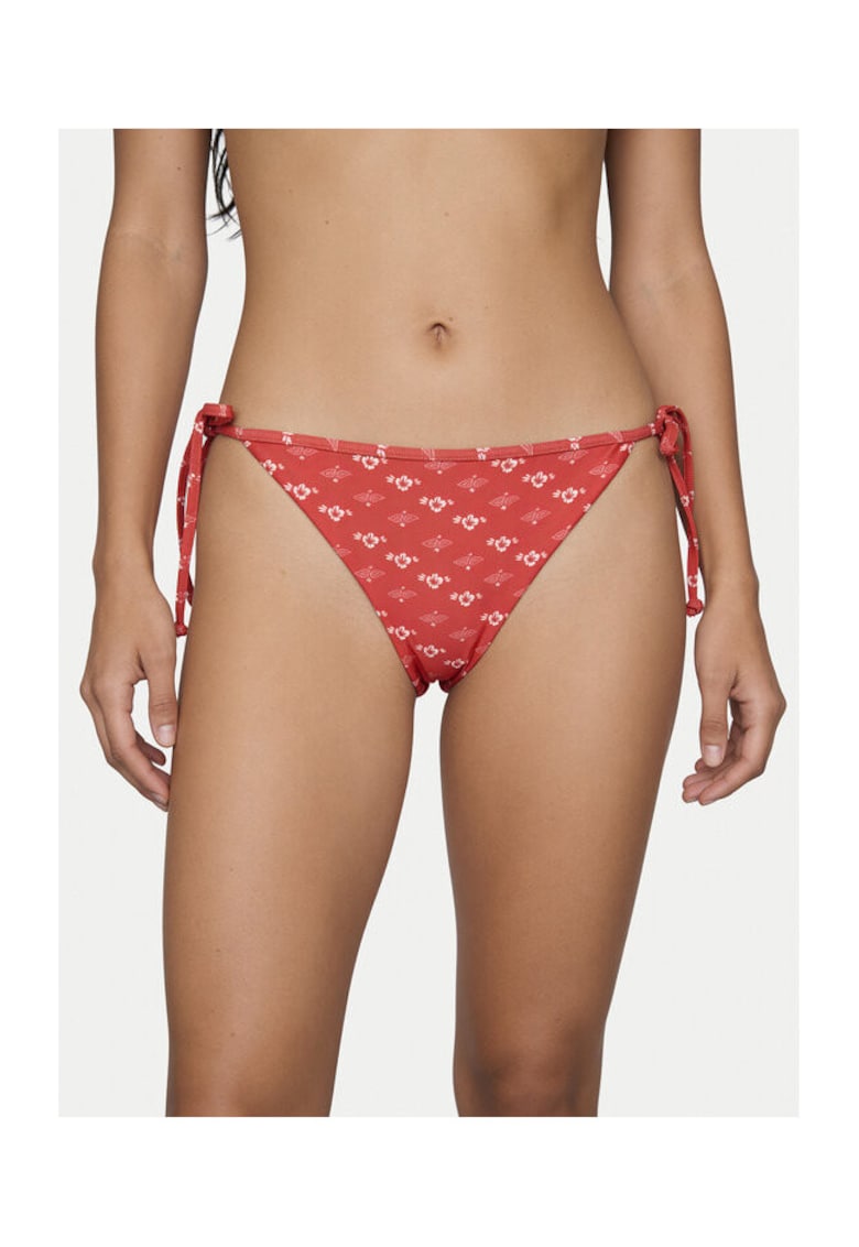Slip de bikini Femeie - rosu - poliester - elastan