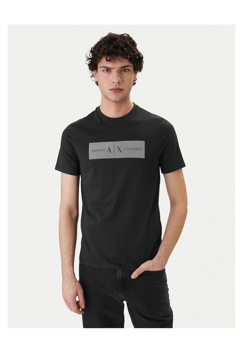 Tricou barbati - slim fit - bleumarin - bumbac