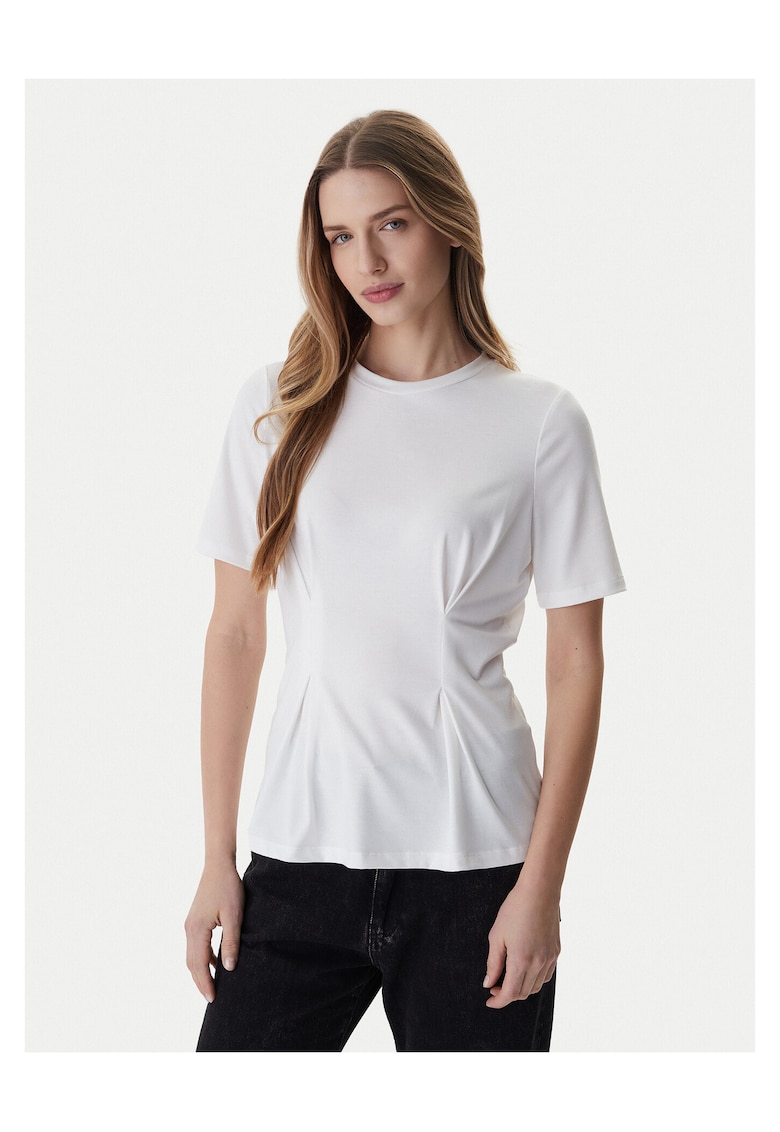 Tricou dama - slim fit - alb - poliester/viscoza/elastan