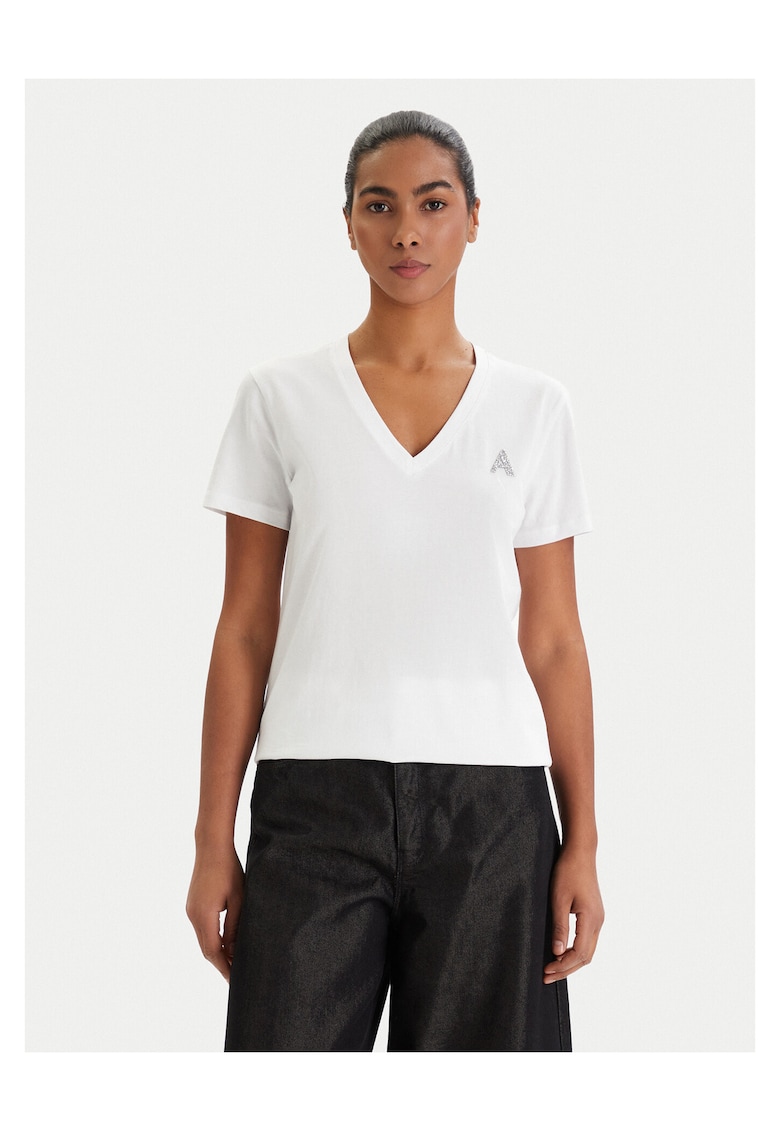 Tricou dama alb - bumbac