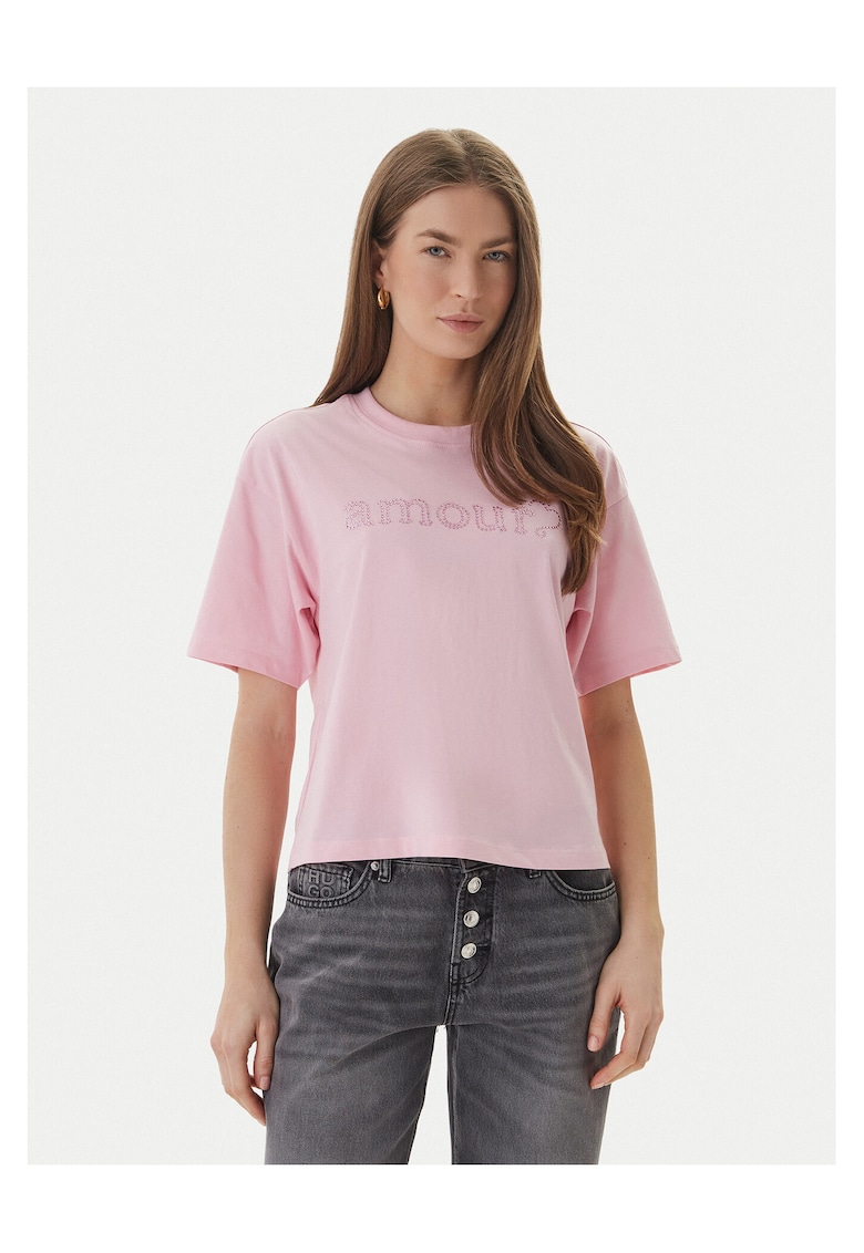 Tricou dama bumbac organic - roz