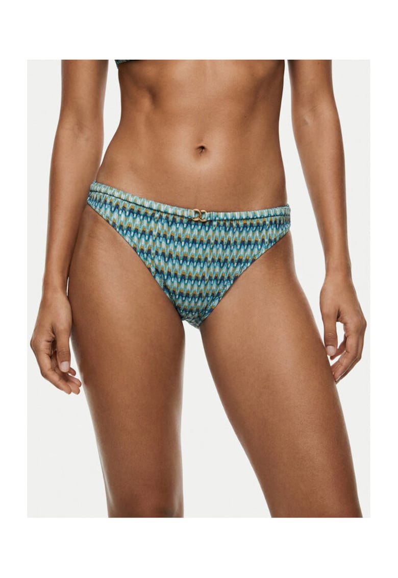 Costum de baie dama - slip de bikini - 74% poliester reciclat - 20% elastan - verde