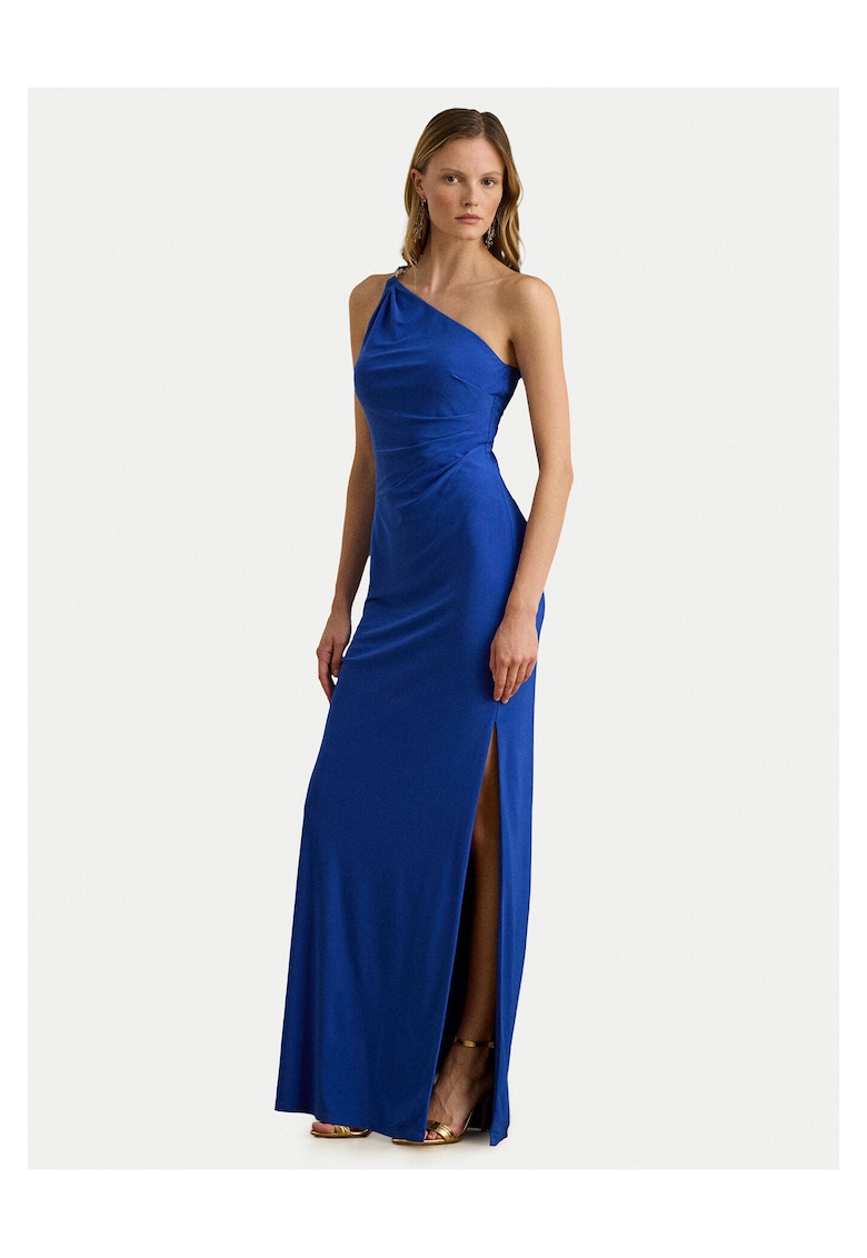 Rochie de seara - albastru - poliester reciclat
