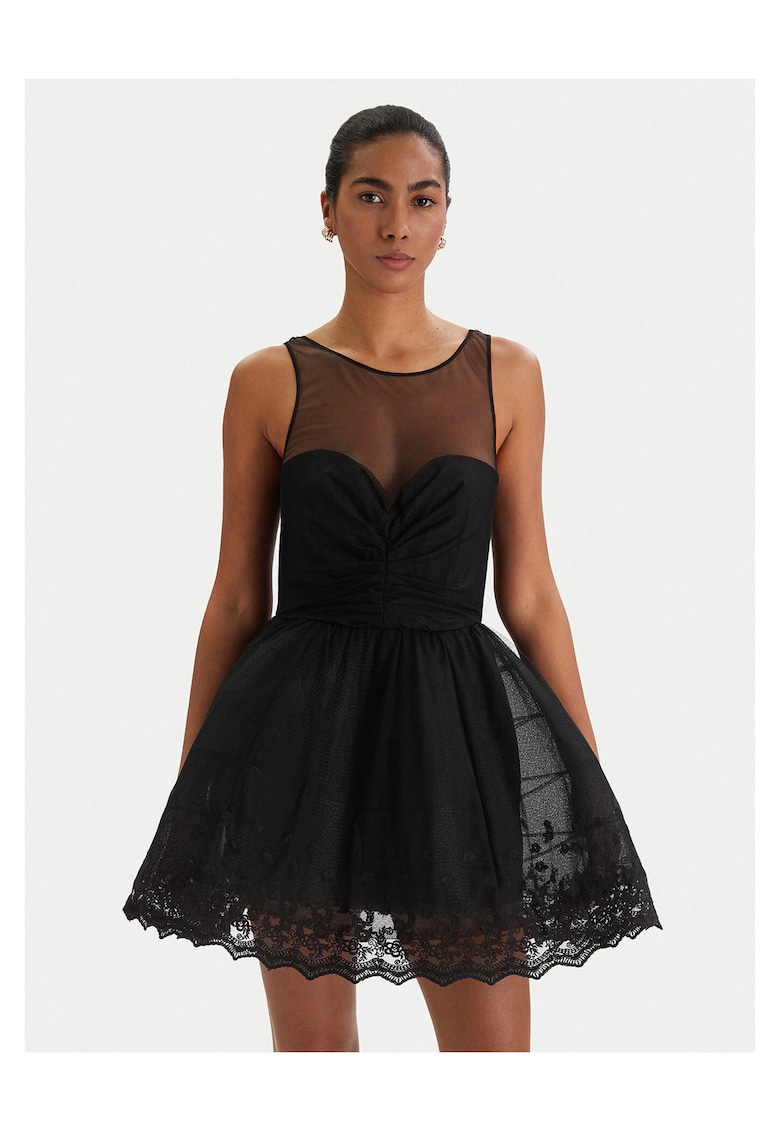 Rochie de cocktail neagra - poliamida