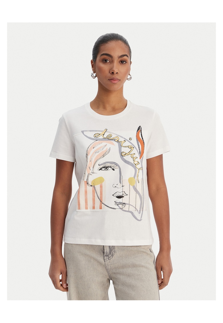 Tricou dama - Alb - bumbac 100 - Alb