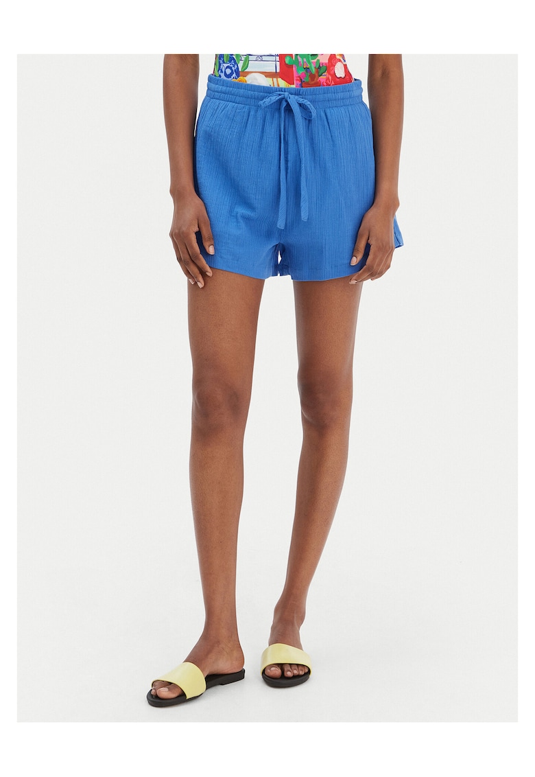 Pantaloni scurti dama - bumbac - Albastru