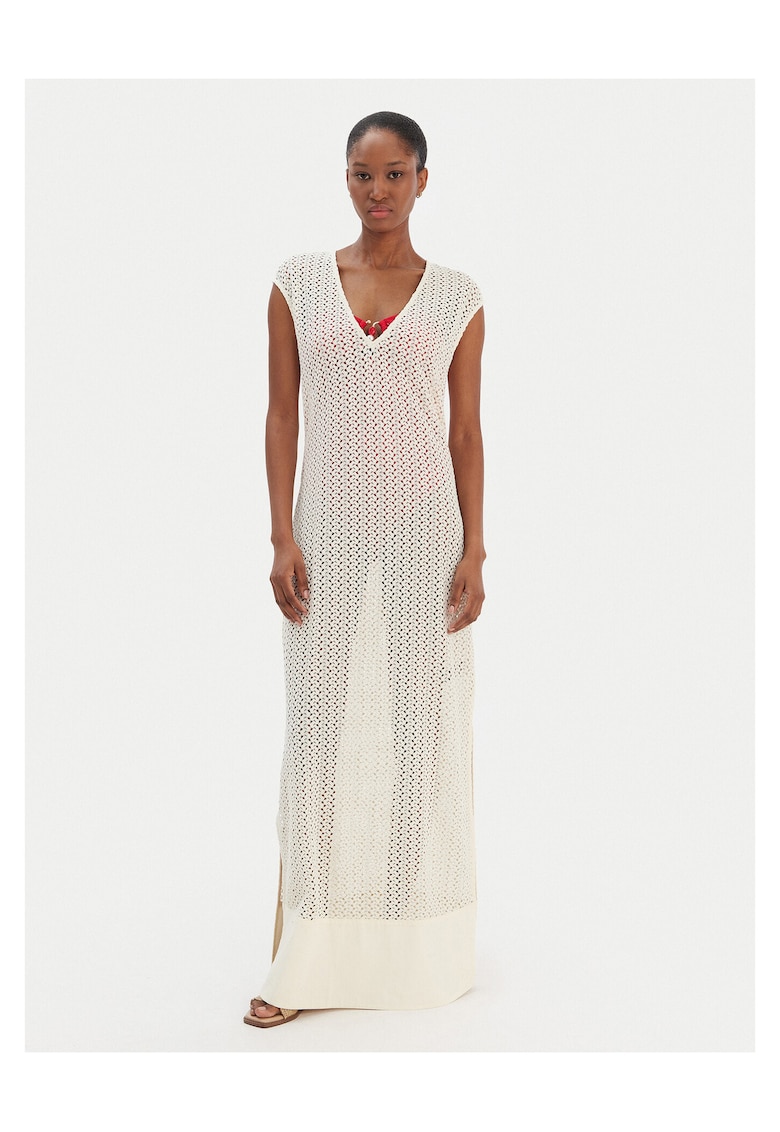 Rochie de plaja bej - L INTL - poliester