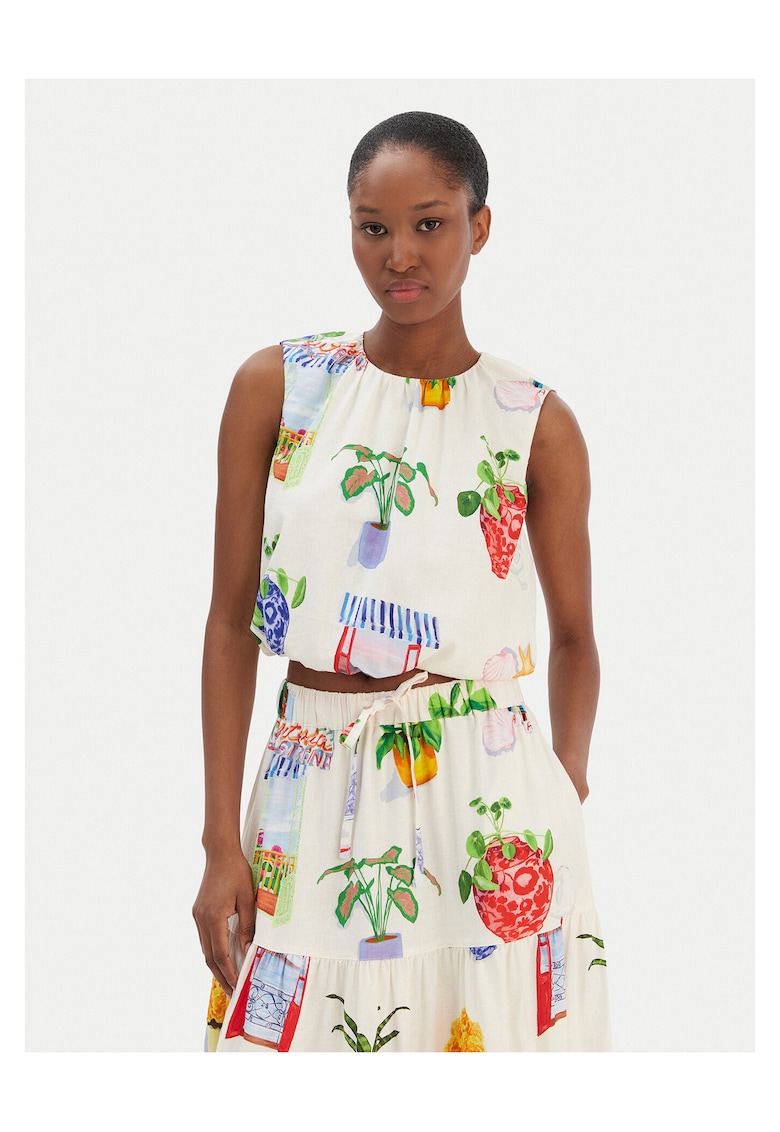 Bluza dama - ecru - 55% in - 45% bumbac