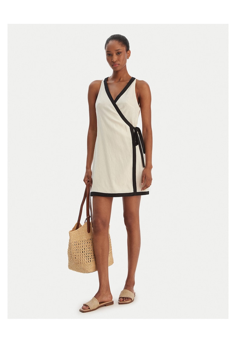 Rochie de vara - sintetic - bej