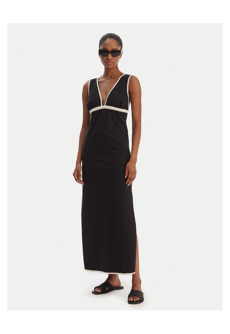 Rochie de vara din bumbac negru - Negru