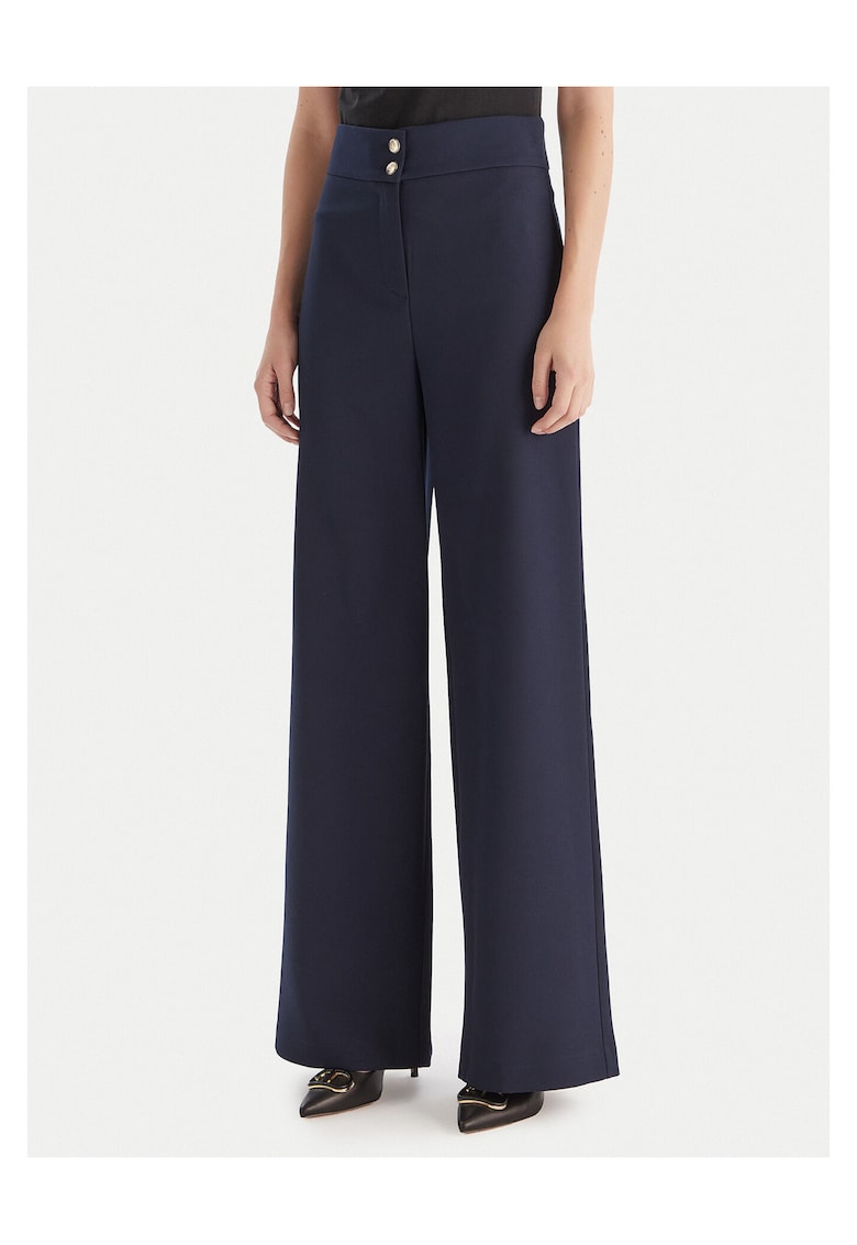 Pantaloni dama - poliester - Bleumarin