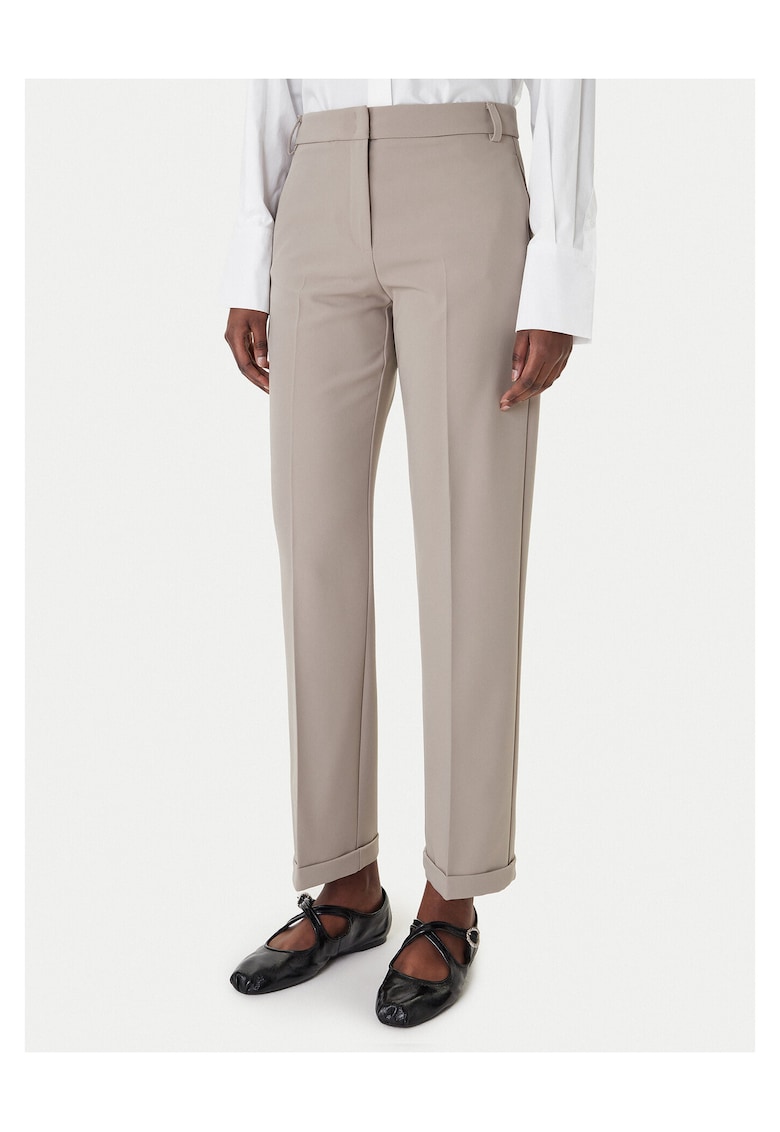 Pantaloni dama - poliester/elastan - gri