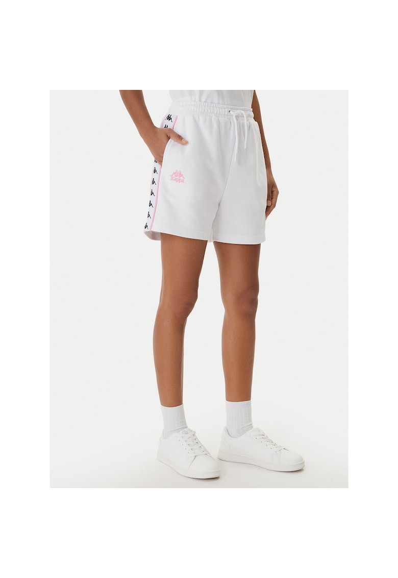 Pantaloni scurti sport dama - bumbac - alb