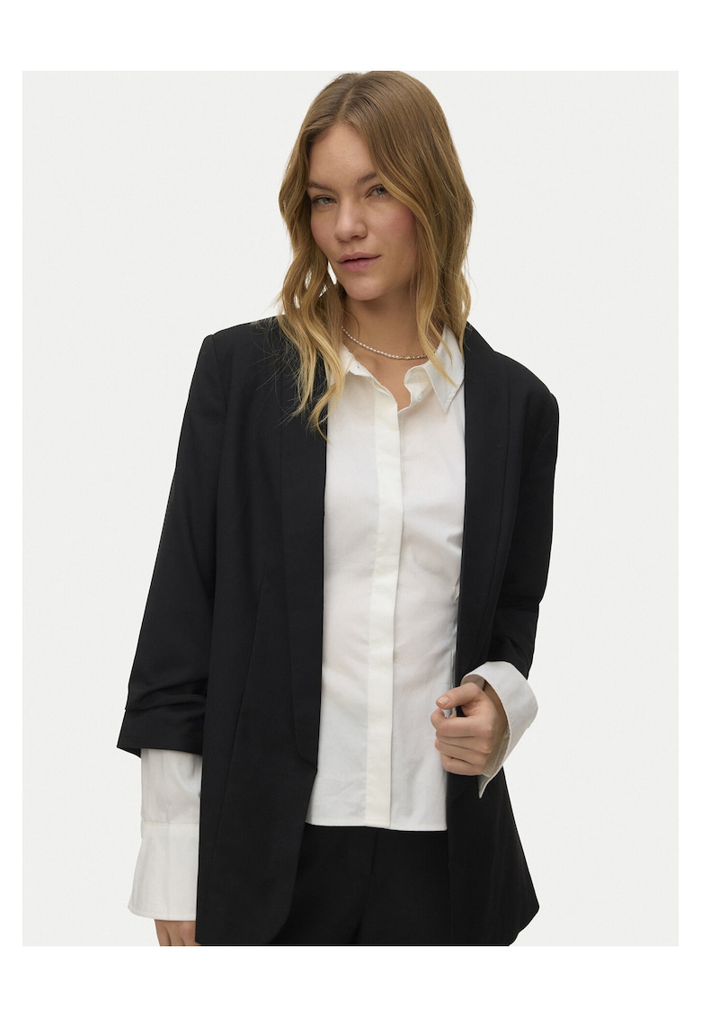 Sacou dama - negru - 50% poliester reciclat - 30% poliester - 20% viscoza - Negru