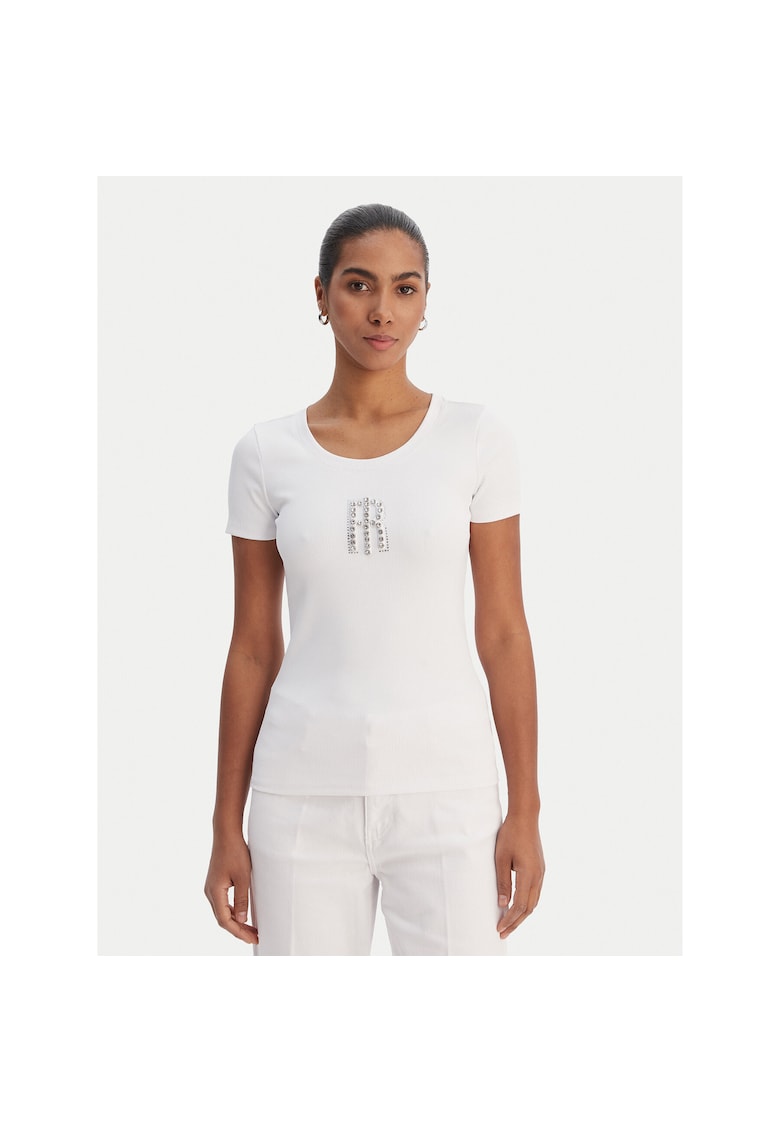 Tricou sport dama - slim fit - alb - nylon