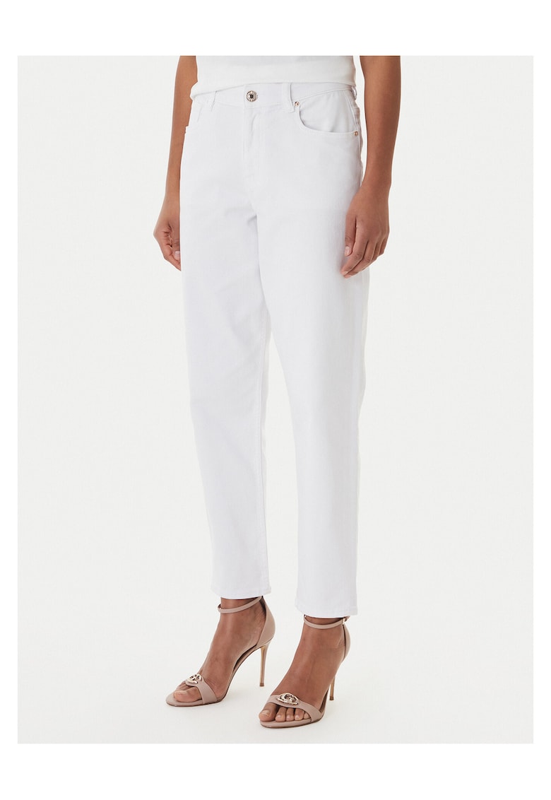 Blugi dama - alb - bumbac - slim fit