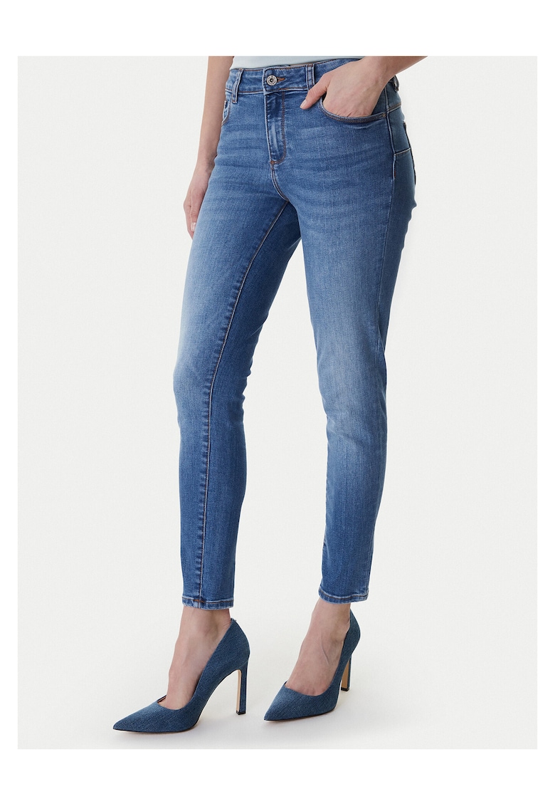 Blugi dama - slim fit - albastru - bumbac