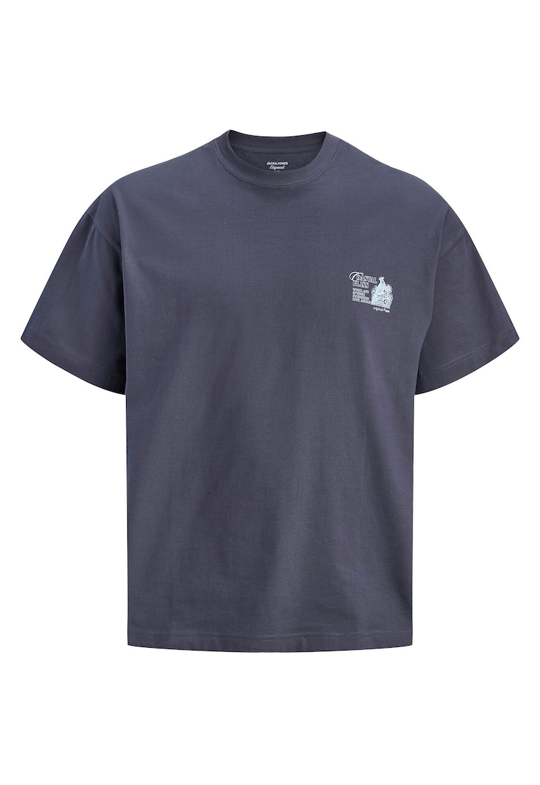 Tricou gri din bumbac pentru barbati - Gri