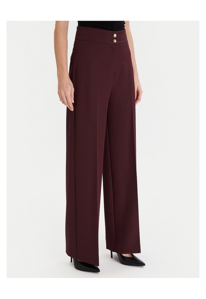 Pantaloni dama - poliester - visiniu - Visiniu