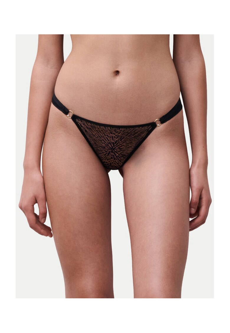 Chiloti tanga nailon - EU - negru