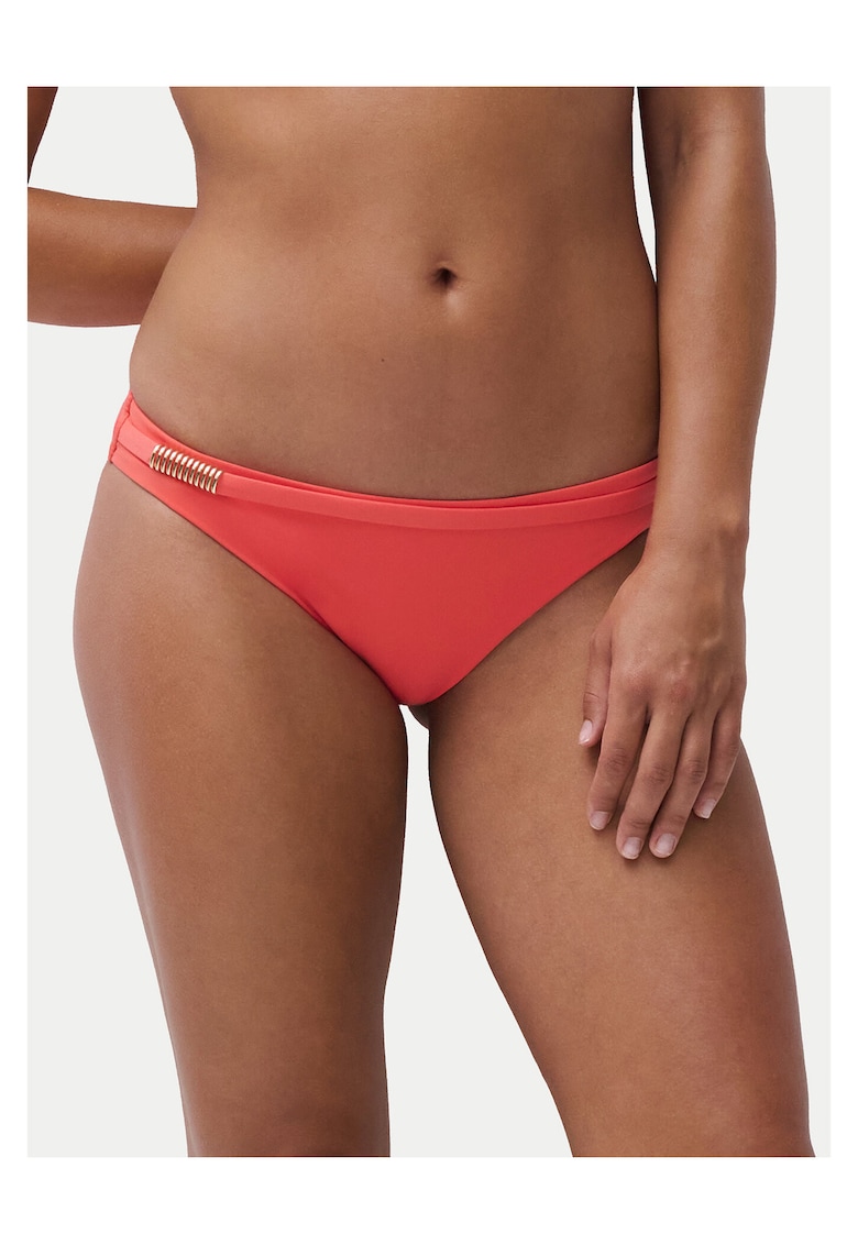 Costum de baie dama - slip de bikini - coral - poliamida - Coral