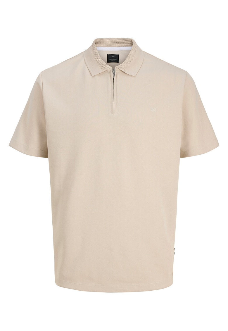 Tricou Barbati - Jack Jones - 42% poliester reciclat - 41% bumbac organic - 17% eladwqfwqstomultiester - Bej - Bej