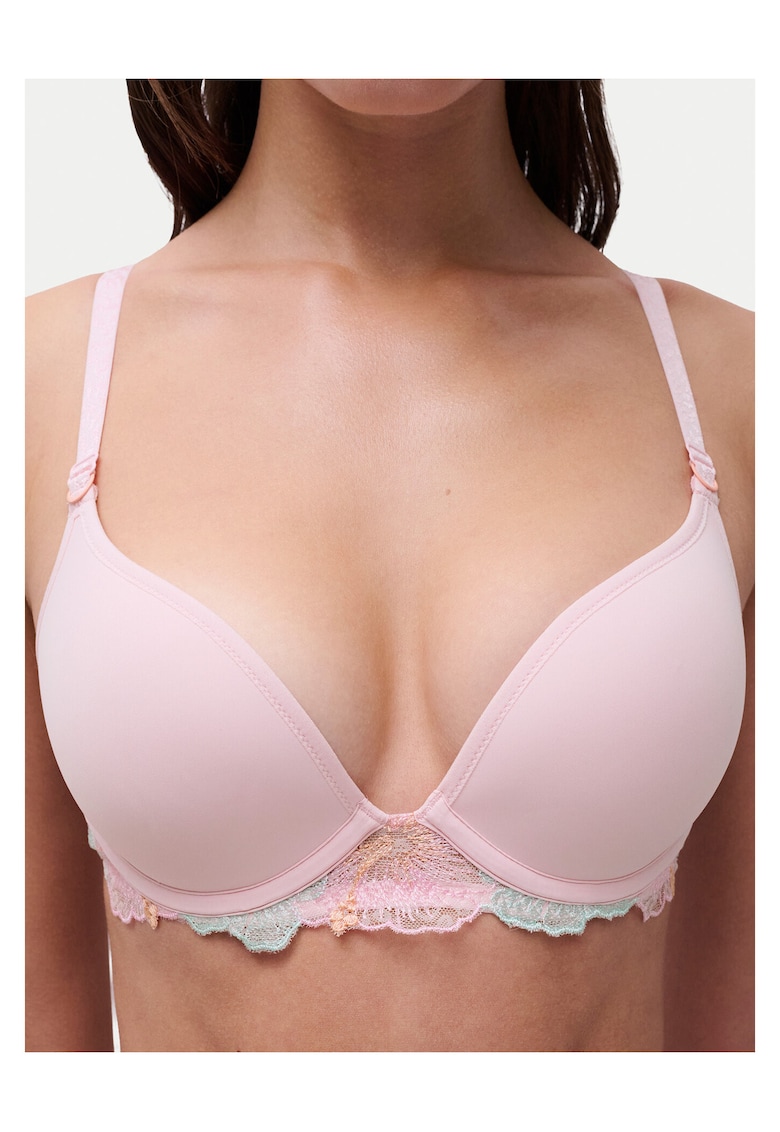 Sutien push-up - roz - 73% poliamida - 27% elastan