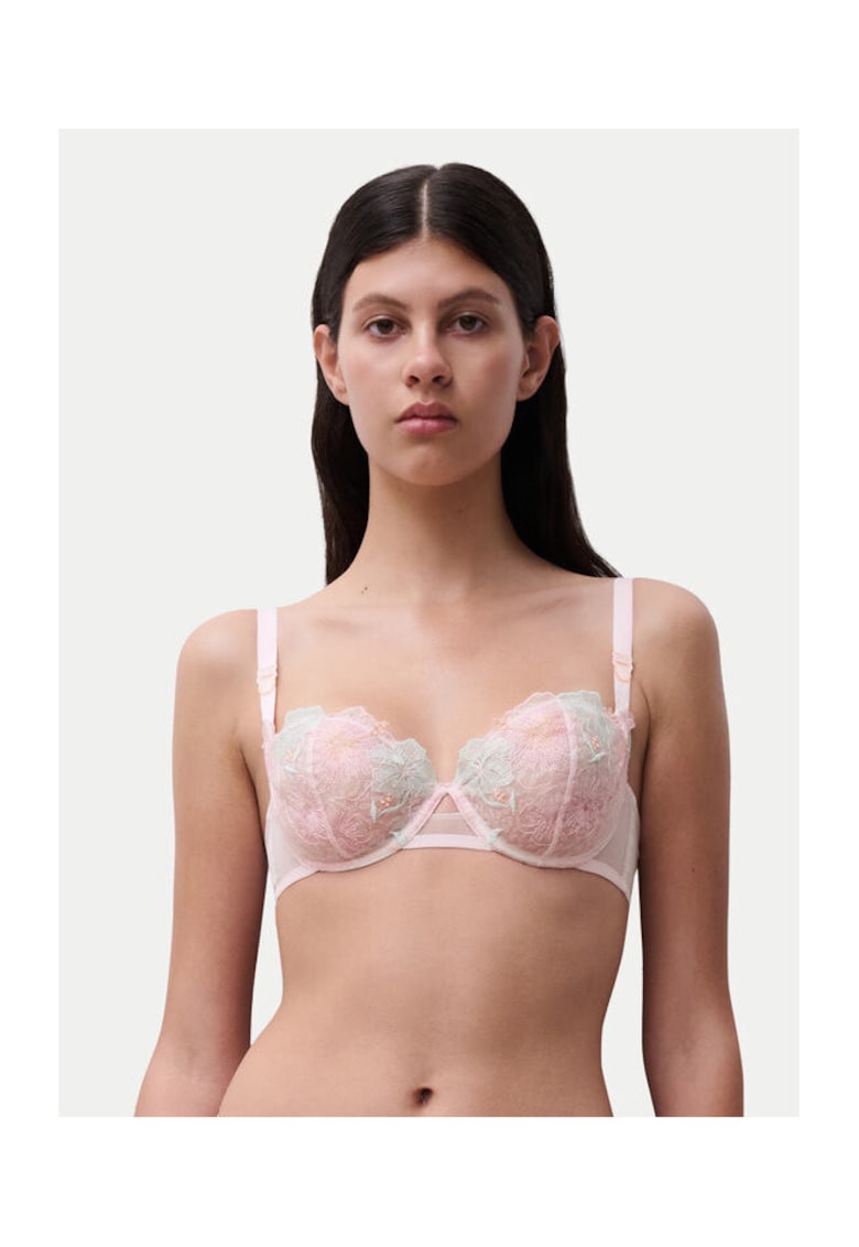 Sutien roz - 82% poliamida - 18% elastan - Verde/Roz