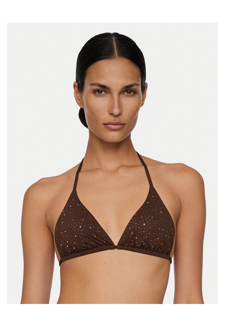 Top de bikini pentru femei - Poliamida - XL INTL - Maro -