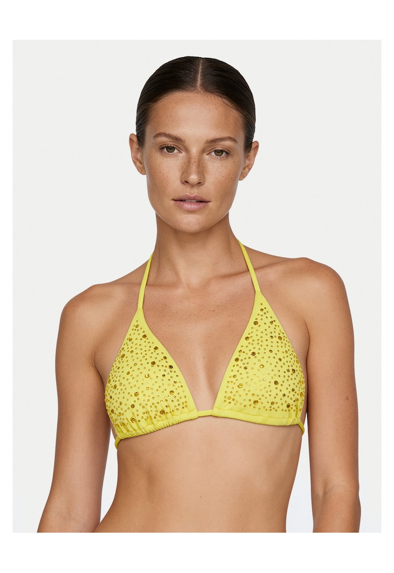 Top de bikini Poliamida - Galben - Verde