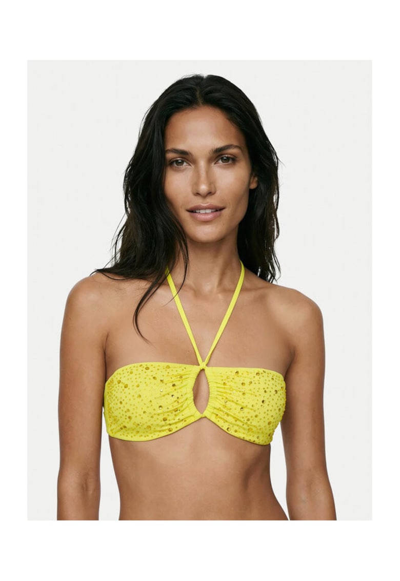 Costum de baie dama - top bikini - Galben - poliamida