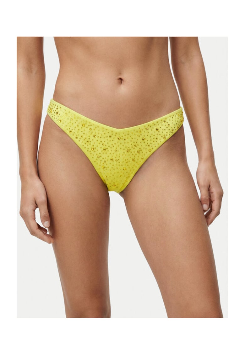 Costum de baie dama - slip bikini - Galben - poliamida