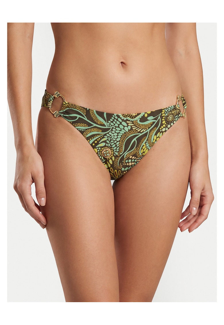 Costum de baie dama - slip bikini - verde - 82% poliamida - 18% elastan